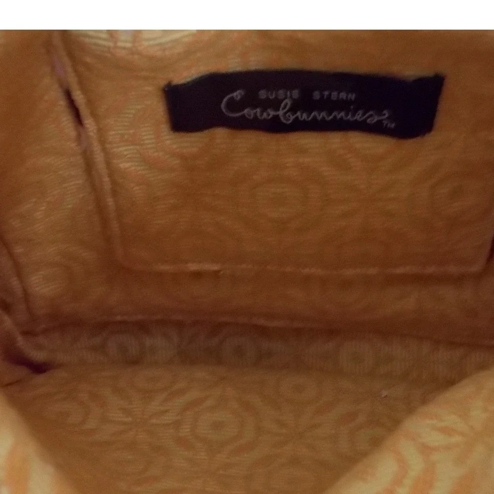 Susie Stern Cowbunnies Tapestry Bunny Handbag Brown Floral Cow Print